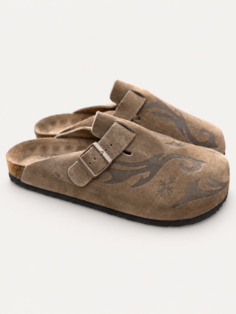 Vale Chocolate Suede Clogs