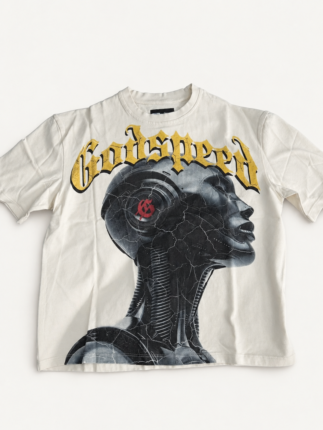 Godspeed Out Of Many One Graphic Tee front view.