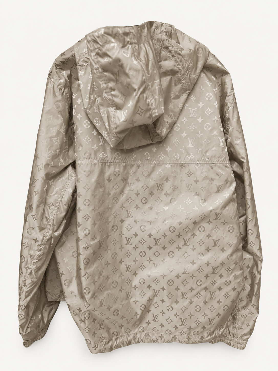 Louis Vuitton Gold Monogram Reversible Windbreaker back studio view.