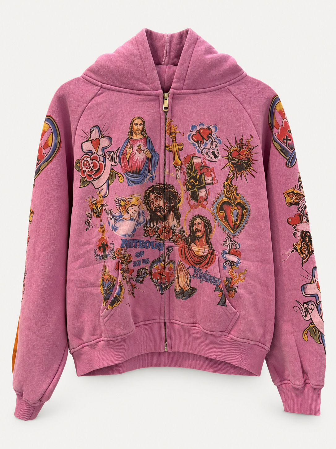 We Are Righteous Purple Jesus Zip Hoodie