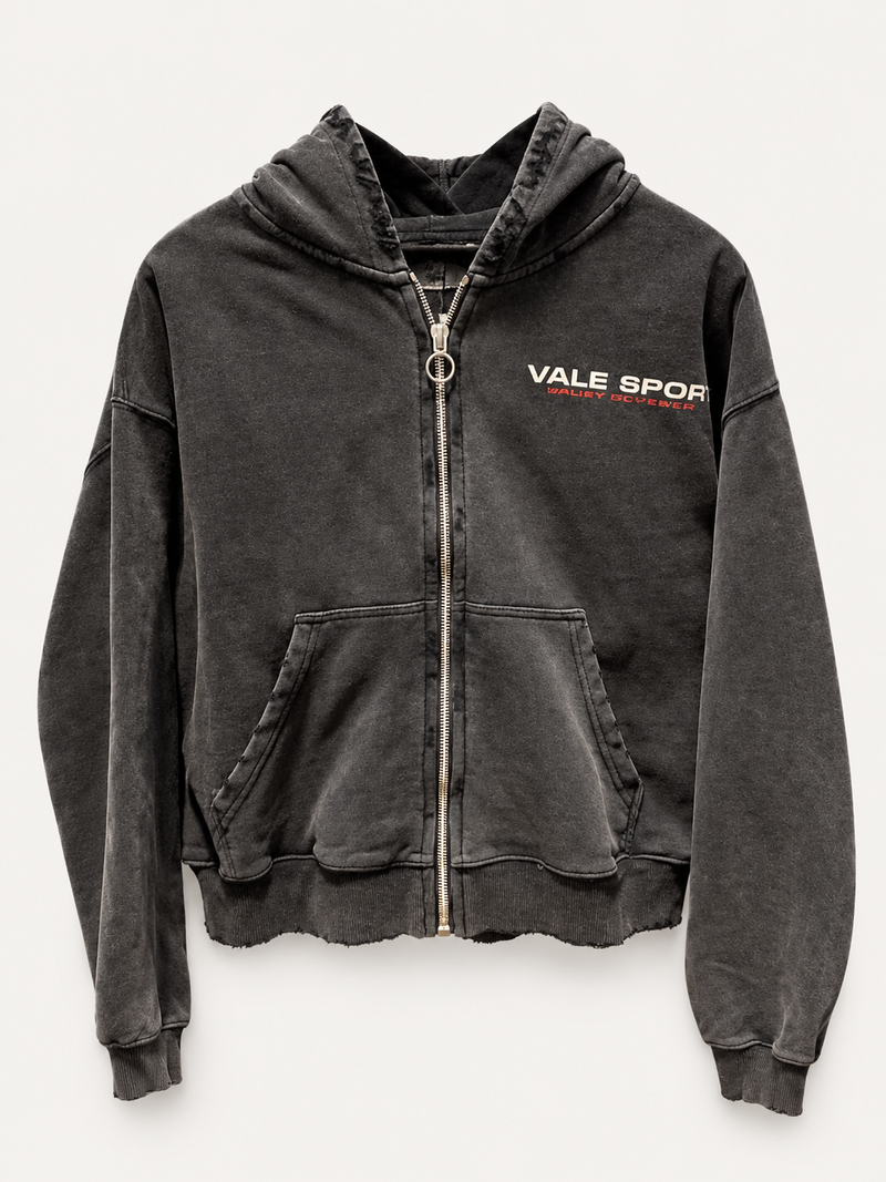 Vale Forever Black Back Logo Zip Hoodie