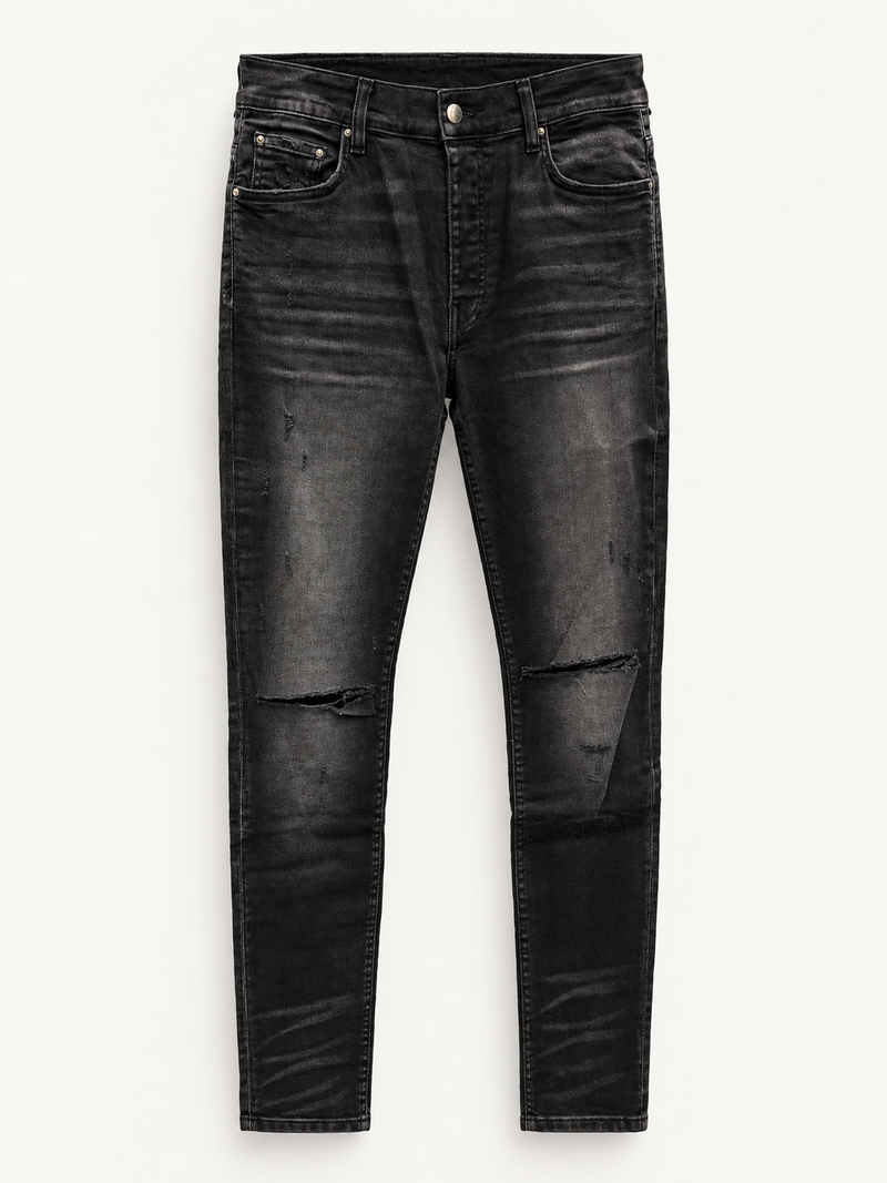 Amiri Black Slash Skinny Jeans