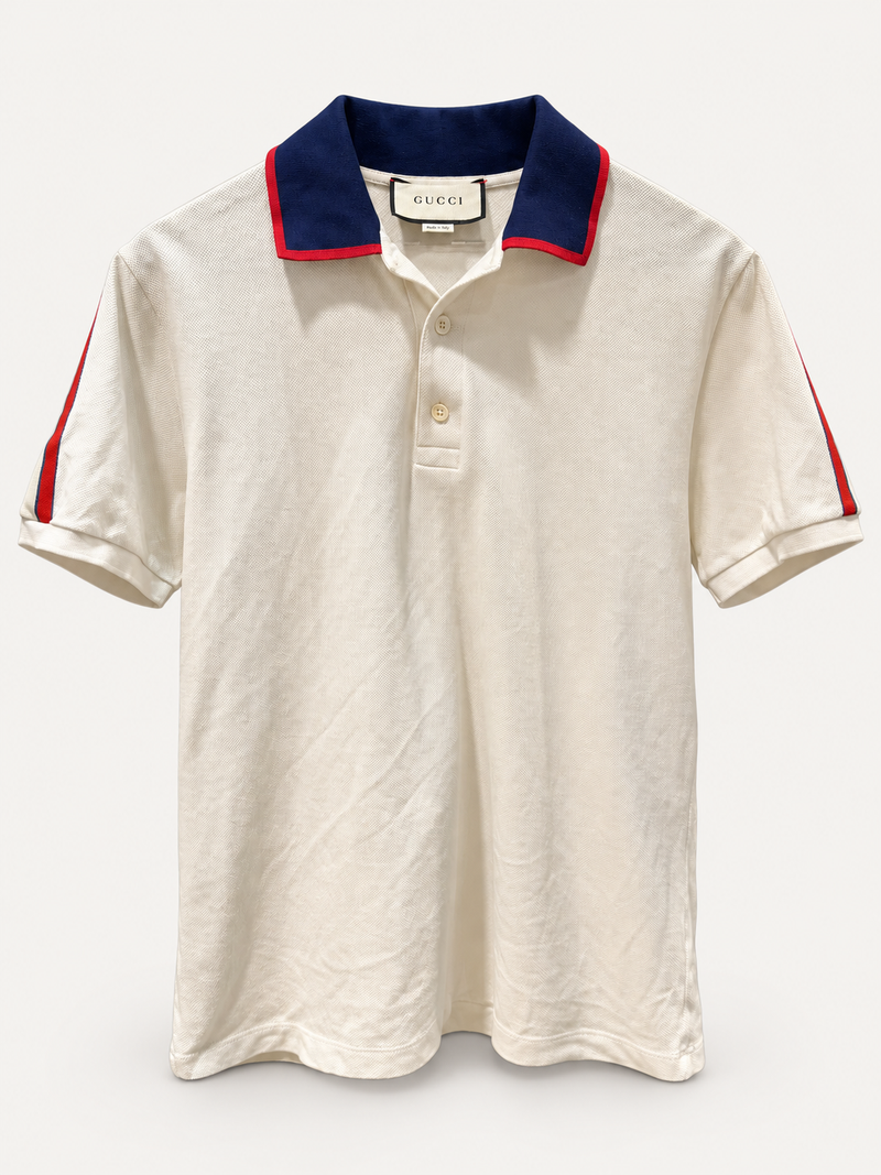 Gucci White Polo Shirt
