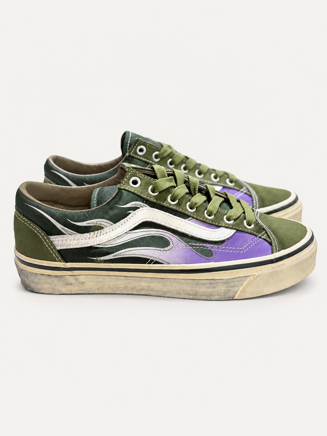 Vans Archive Flame LX Premium Old Skool 36 Green VN000D9RGRK
