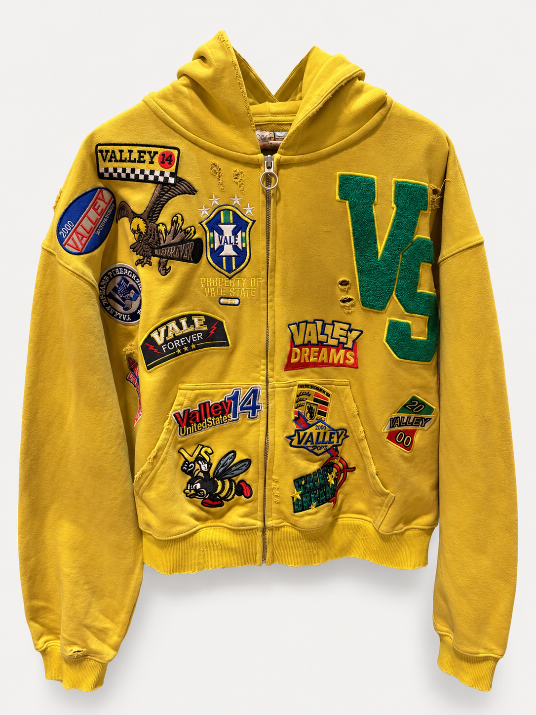 Vale Forever Yellow Zip Hoodie