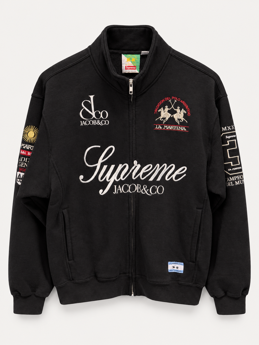 Supreme La Martina Jacob and Co Black Zip Sweatshirt SS26