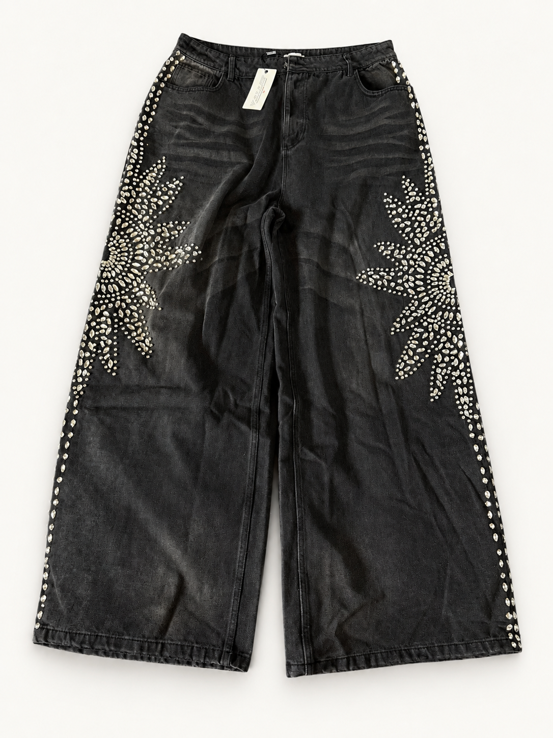 Vale Forever Black Crystal Stone Jeans