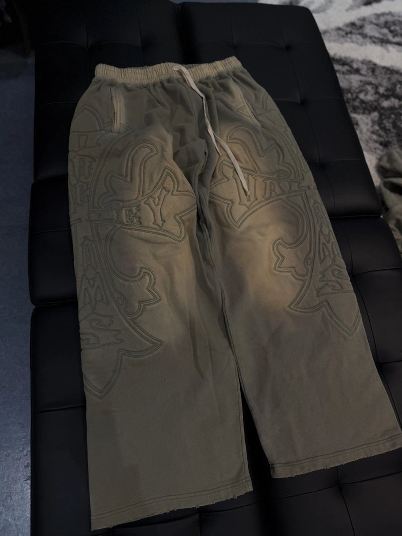Vale Cross Carved Drawstring Sweatpants